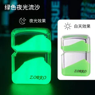 Neon Glowing Sand Zippo-Style Lighter