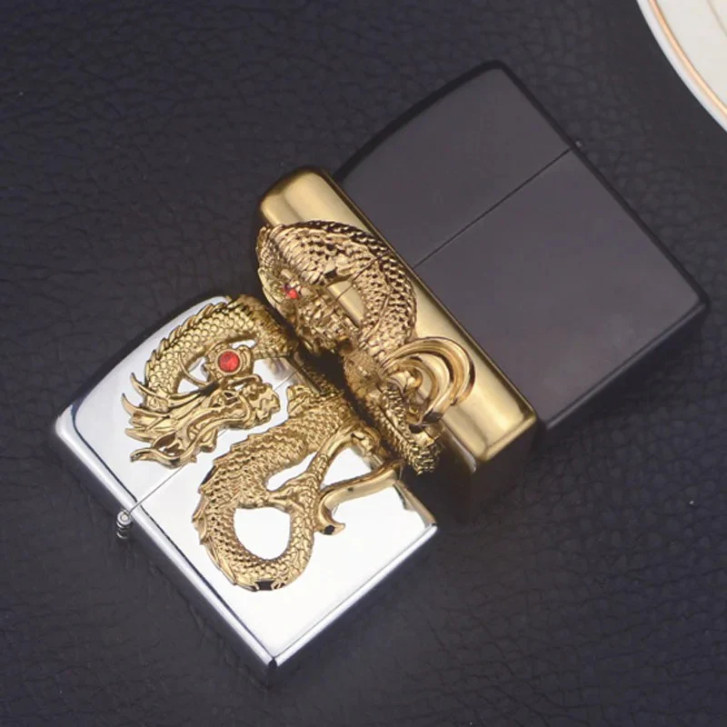3D Engraved Dragon Jet Torch Lighter