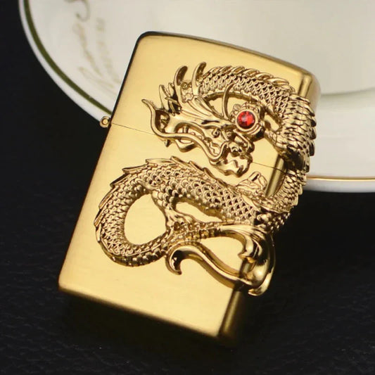 3D Engraved Dragon Jet Torch Lighter