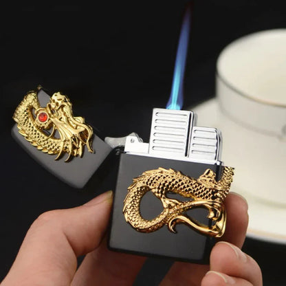 3D Engraved Dragon Jet Torch Lighter