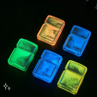 Neon Glowing Sand Zippo-Style Lighter